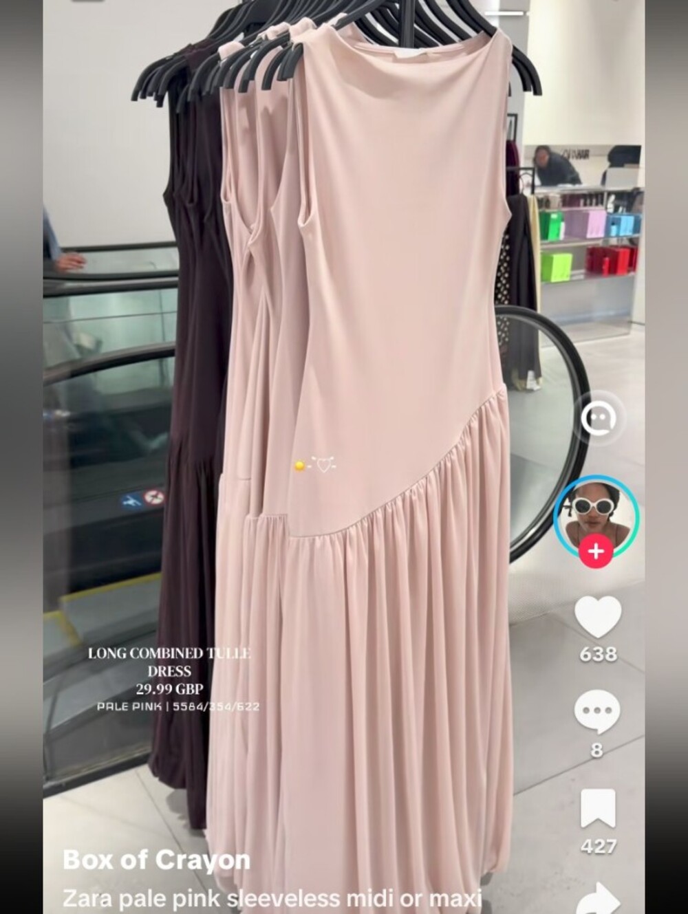 Zara Sleeveless Light Pink Maxi Dress - Picture 8 of 10